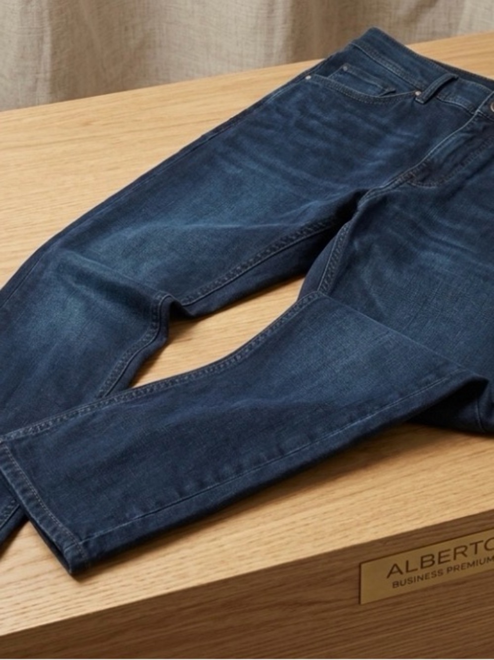 Alberto Germany premium business Dark Blue Men's Pipe Jeans 34x34 regular fit